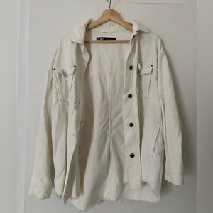White spring corduroy jacket
